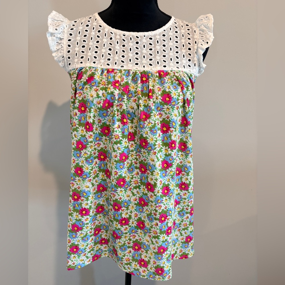 NWOT medium floral eyelet blouse from Staccato Boho Cottagecore Romantic